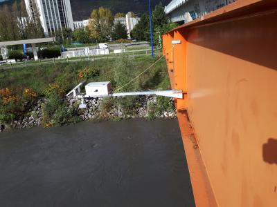 Mesure radar sur l'Isère